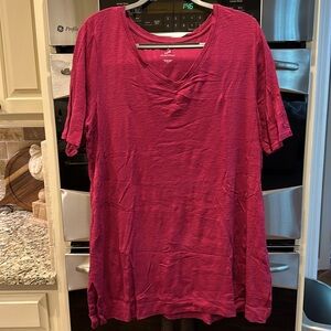 J Jill raspberry size XL tunic tee shirt
